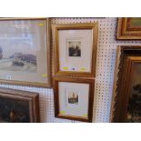 Two small framed print, prague,