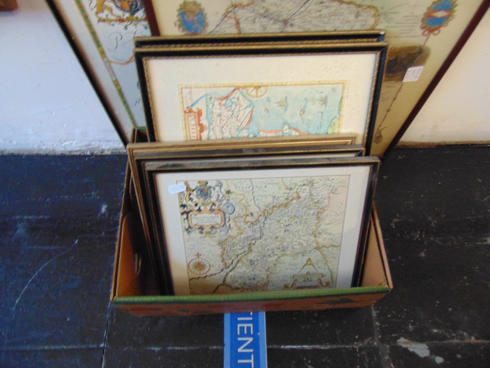 Thirteen framed maps - Image 4 of 7