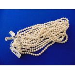 Nine rows of Pearls, 6.5mm-7mm, approx.