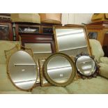 Six assorted mirrors