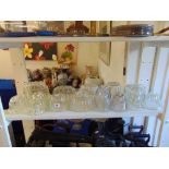 A collection of glass jelly moulds approx,