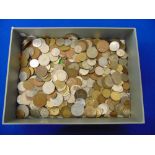 A tray of coins
