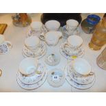 A Colclough six place tea set