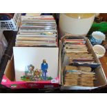 A large collection of records/ albums; Rock,