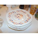 Eight decorative Royal Windsor Crown Staffordshire plates
