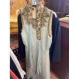An Amanda Wakeley vintage beaded dress, with matching scarf,