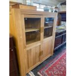 A large wooden display cabinet,