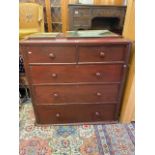 A Mahogany chest of drawers,