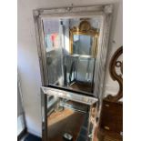 Two silvered framed mirrors