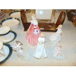 Five Royal Doulton figures