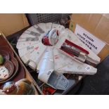 A model Millennium Falcon,