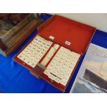 A MahJong set in leather case