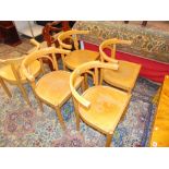Five Bentwood chairs
