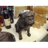 A metal English Bull dog, 29 cm H,