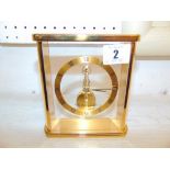 A Jaeger- Le Coultre mantle clock, 1990's, inscribed at top,