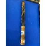 Victorian truncheon, '(Crown) / SHROPSHIRE CONSTABULARY / SUPERINTENDENT / No / 5' , ribbed handle,