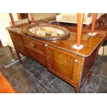 A mahogany sideboard two doors/ two drawers