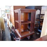 A Mahogany revolving bookcase