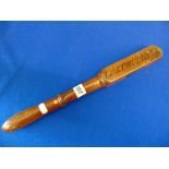 Regency / Victorian four-sided baluster headed truncheon,