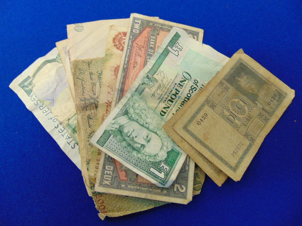 An assortment of bank notes, inc.