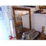 A large gilt mirror