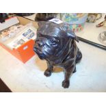 A metal English Bull dog, 29 cm H,