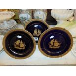 Three Limoges plates