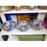 Four Imari style fruit bowls