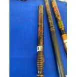 Victorian truncheon, '(Crown) / (Fouled Anchor) / DOCKYARD / POLICE (on red cartouche)',