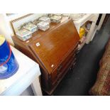 An oak bureau,