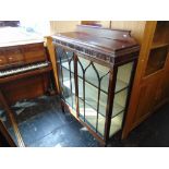 A Mahogany two door display cabinet