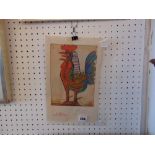 A Picasso publishers proof print, The Cockerel, 1938, signed, BC Arts Printers proof,