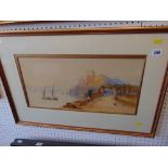 A gilt framed watercolour seascape,