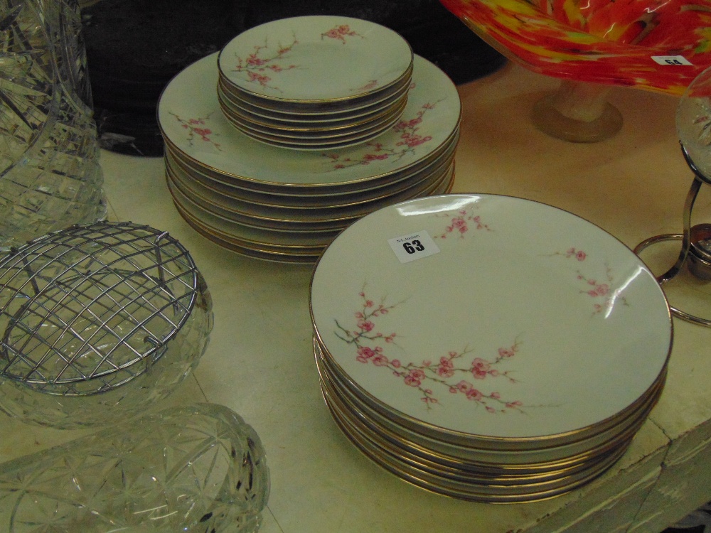 A collection of floral pattern Bavaria plates