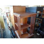 A mahogany revolving bookcase