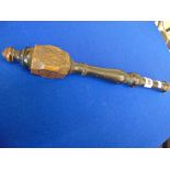 Regency four-sided baluster-headed truncheon,