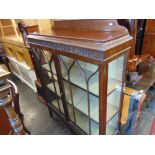 A Mahogany two door display cabinet