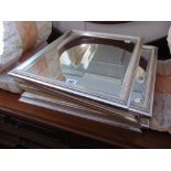 Six small silvered mirrors