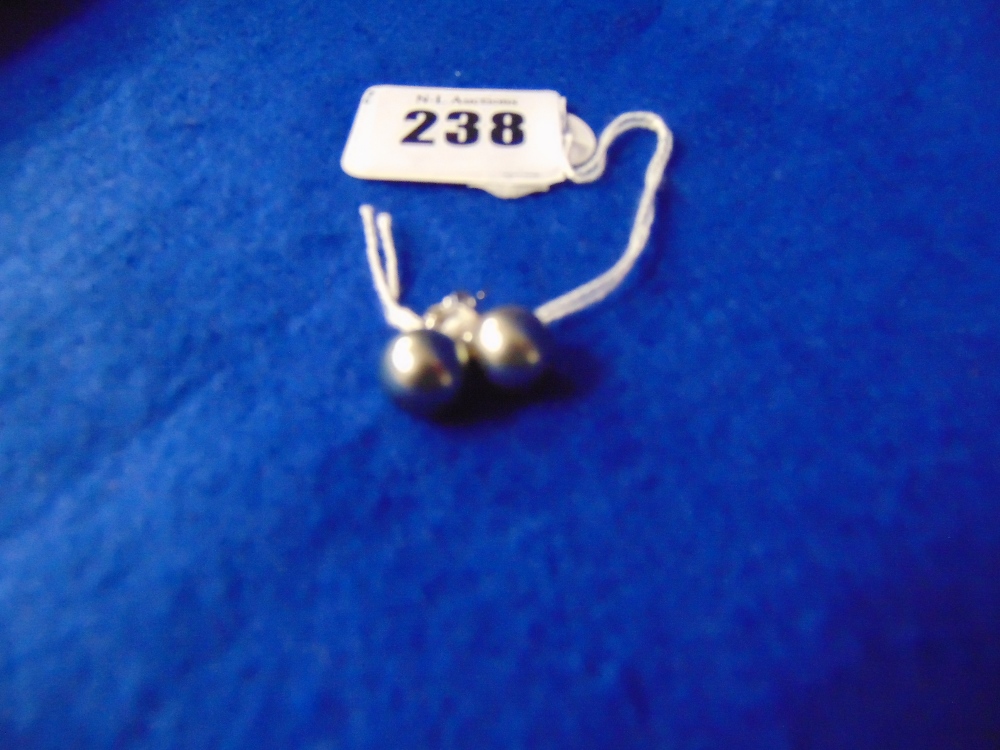 A pair 18ct white gold South Sea Pearl earrings,