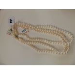 A set of three Pearl necklaces,