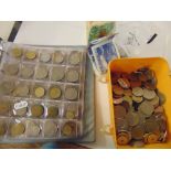 A collection of foreign coins and banknotes