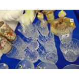 A qty of crystal ware etc.