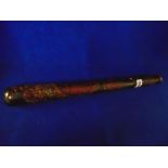 Victorian truncheon, '(Crown) / (Fouled Anchor) / DOCKYARD / POLICE (on red cartouche)',