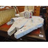 A model Millennium Falcon,