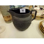 A black Wedgewood jug, good condition,