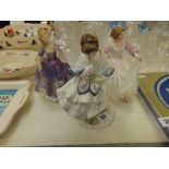 Three figurines, Royal Doulton etc.