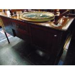 A mahogany sideboard two doors/ two drawers