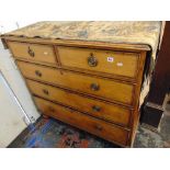 A two over three chest of drawers