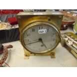 A brass 20th century clock,