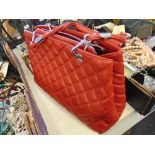 A Red designer style handbag
